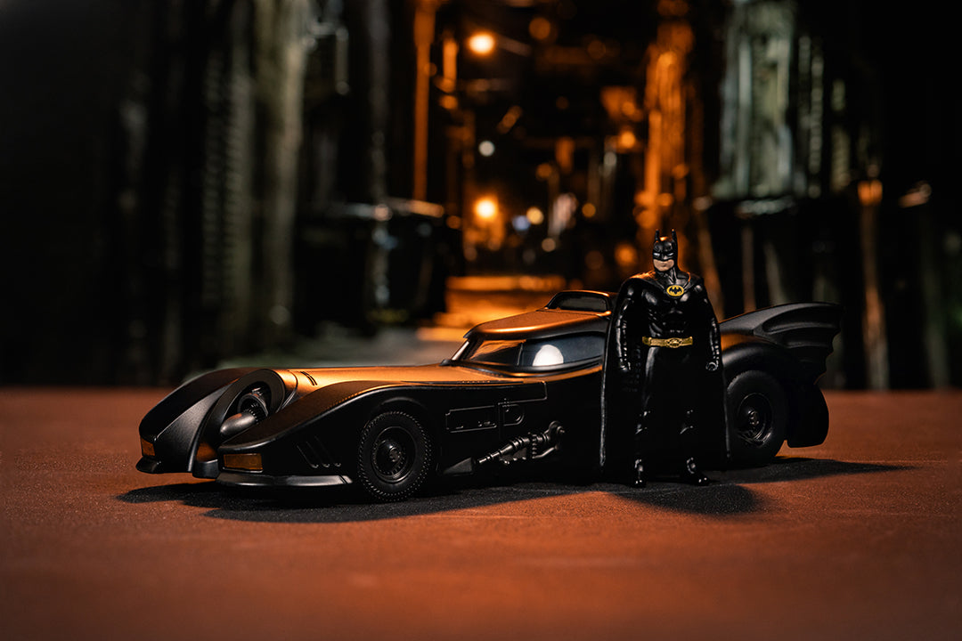 Batman (1989) Batmobile W/ Armor & Batman, 1:24 Scale Vehicle & 2.75 ...