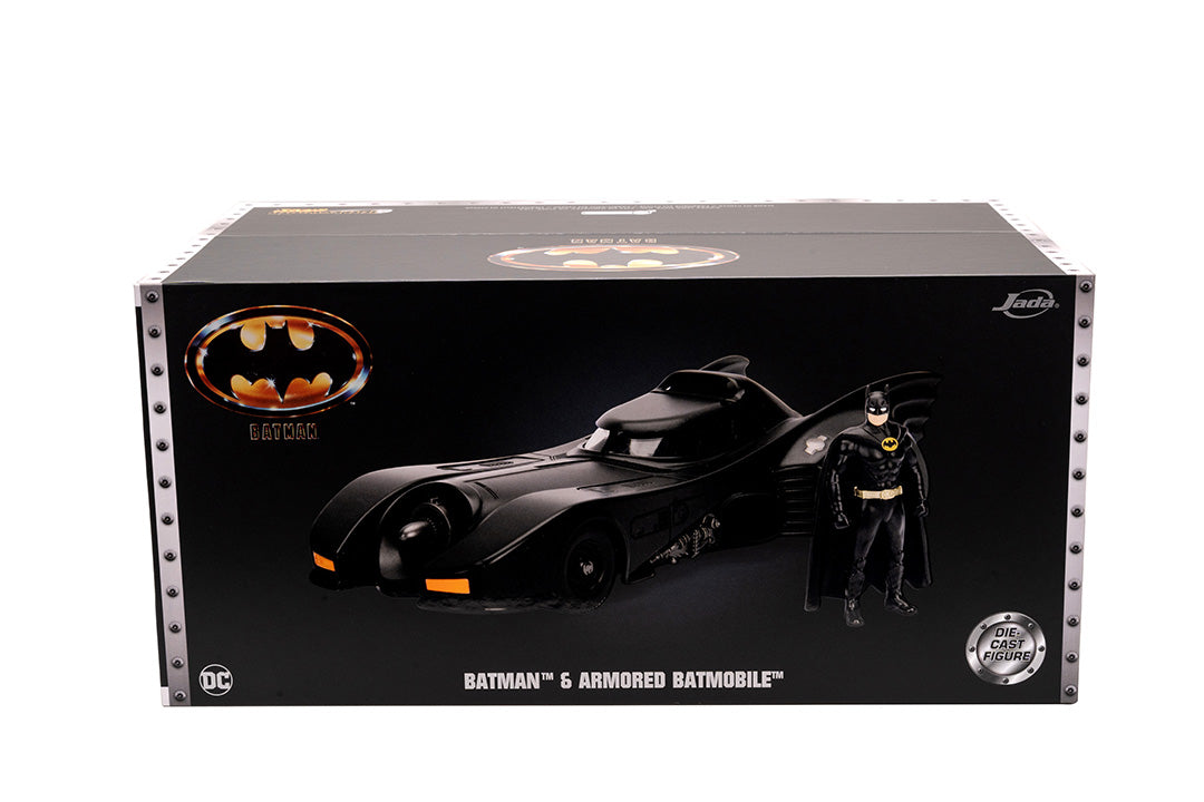 Batman (1989) Batmobile W/ Armor & Batman, 1:24 Scale Vehicle & 2.75 ...