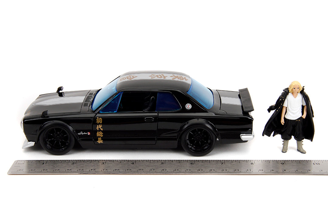 Tokyo Revengers, Mikey & 1971 Nissan Skyline GT-R, 1:24 Scale Vehicle &  2.75