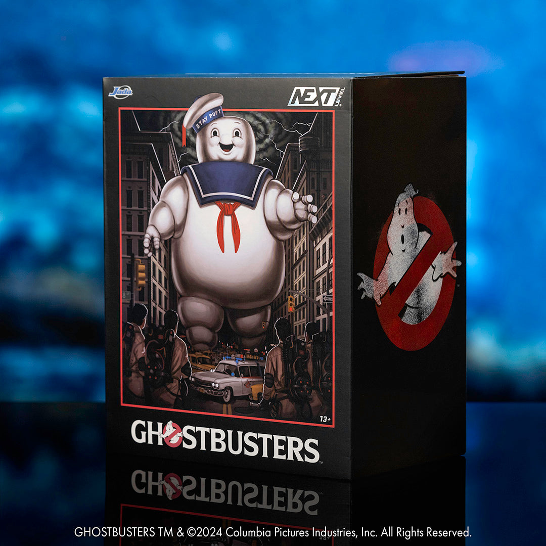 Ghostbusters Nano Scene w/ 1.65" Ecto-1 and 6" Stay Puft Marshmallow Man Diorama (Next Level Exclusive)