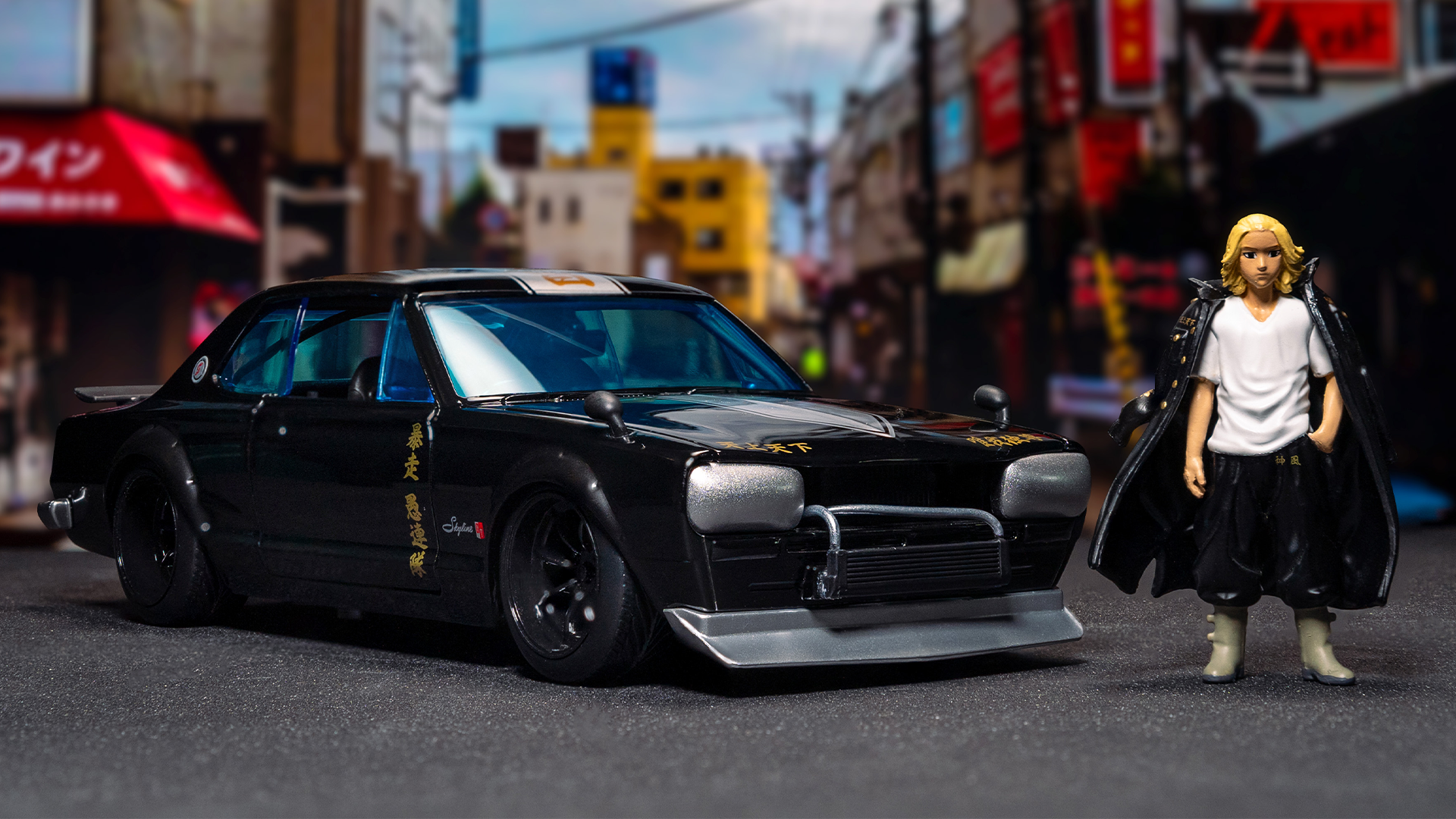 Tokyo Revengers, Mikey & 1971 Nissan Skyline GT-R, 1:24 Tokyo Revengers, Mikey & 1971 Nissan Skyline GT-R, 1:24