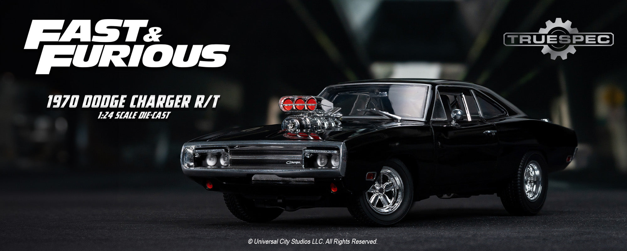 TrueSpec Fast Furious Dom s 1970 Dodge Charger R T 1 24 Scale Vehic Jada Toys